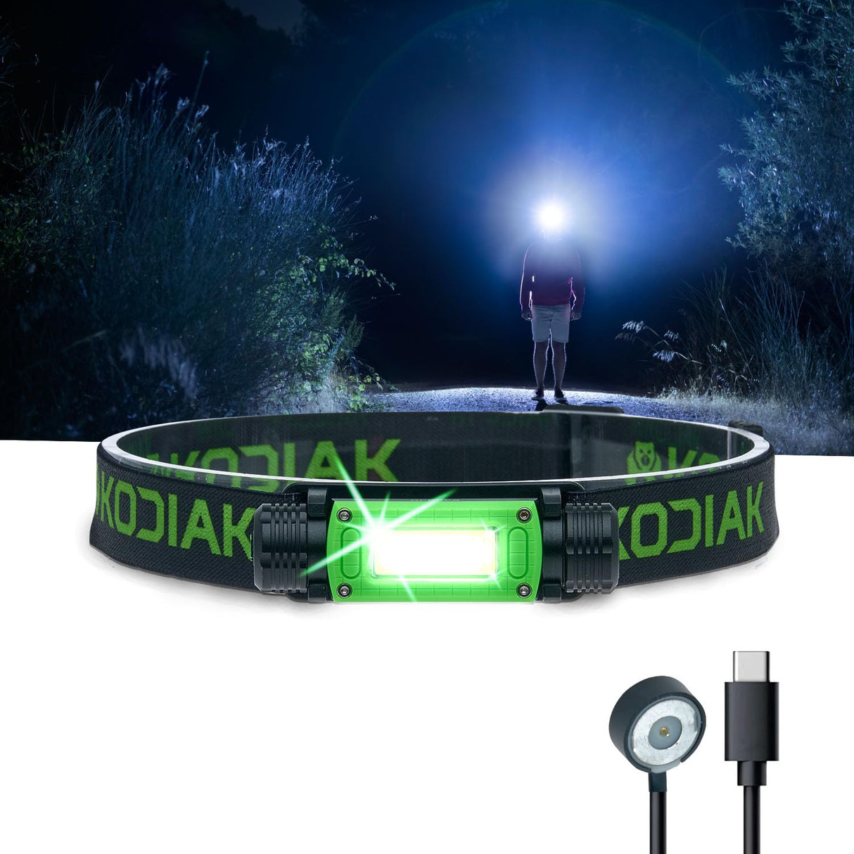 LitezAll 25836 Kodiak Konvert 1000 Lumen Rechargeable Headlamp with Magnetic Charging