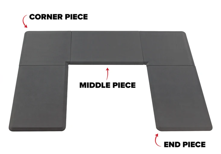 WeatherTech 8ACONA2BWG: 36" x 24" Comfort Mat Connect -End Mats, Grey -Woven Texture