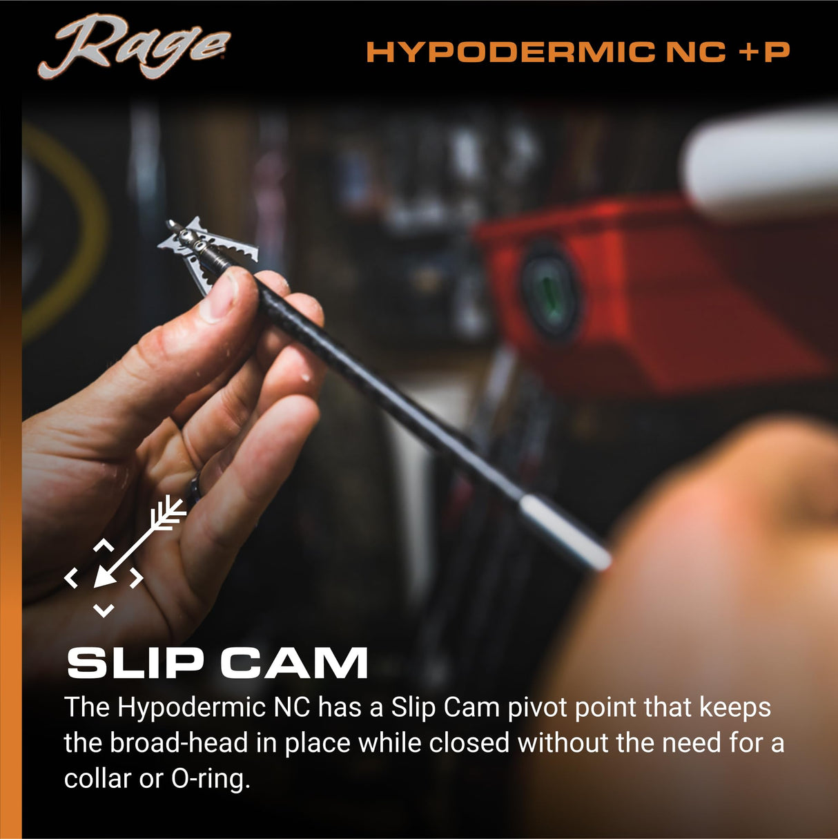 Rage R38700 Hypodermic NC+P 125gr Expandable Broadhead (3 pack)