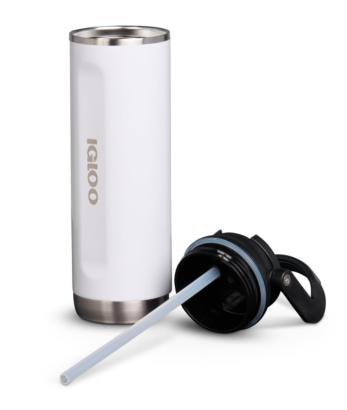 Igloo 00071084 20 Oz Stainless Steel Sport Sipper Bottle (Wht.Sstl )