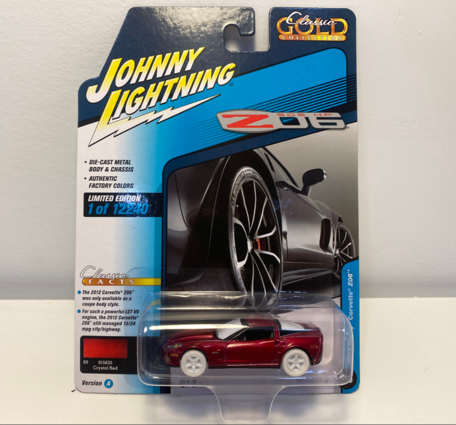 Johnny Lightning RDC-JLCG029-JLSP245A: 2012 Chevrolet Corvette Z06 Crystal Red Metallic Classic Gold Collection Series Limited Edition
