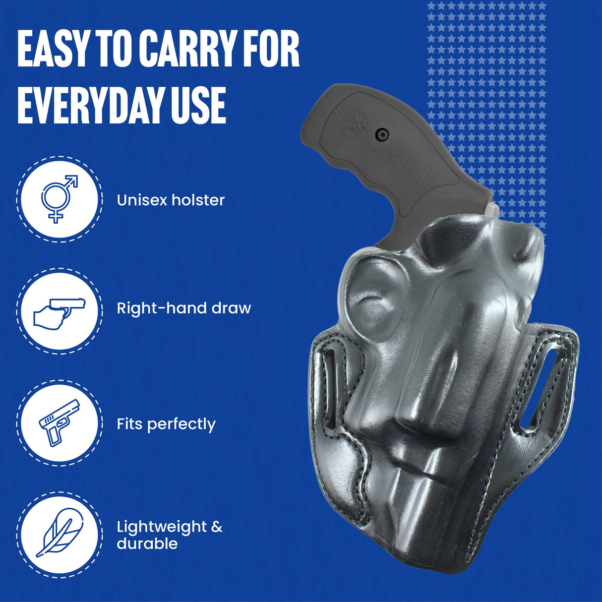 DeSantis 002BAP5Z0 Speed Scabbard Holster, Unlined Leather, Black