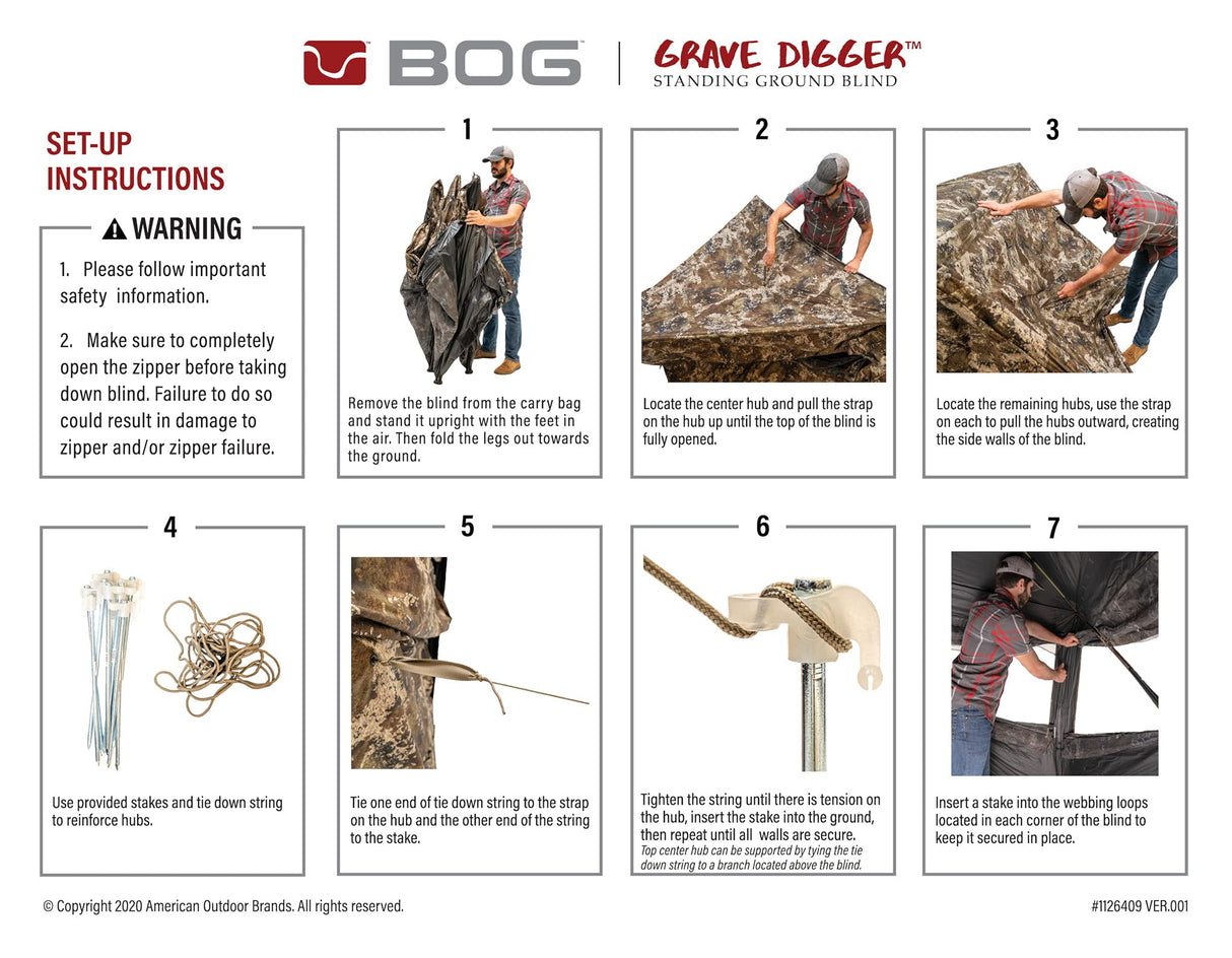 BOG 1147440: Grave Digger Ground Blind -Realtree EXCAPE Camo Pattern