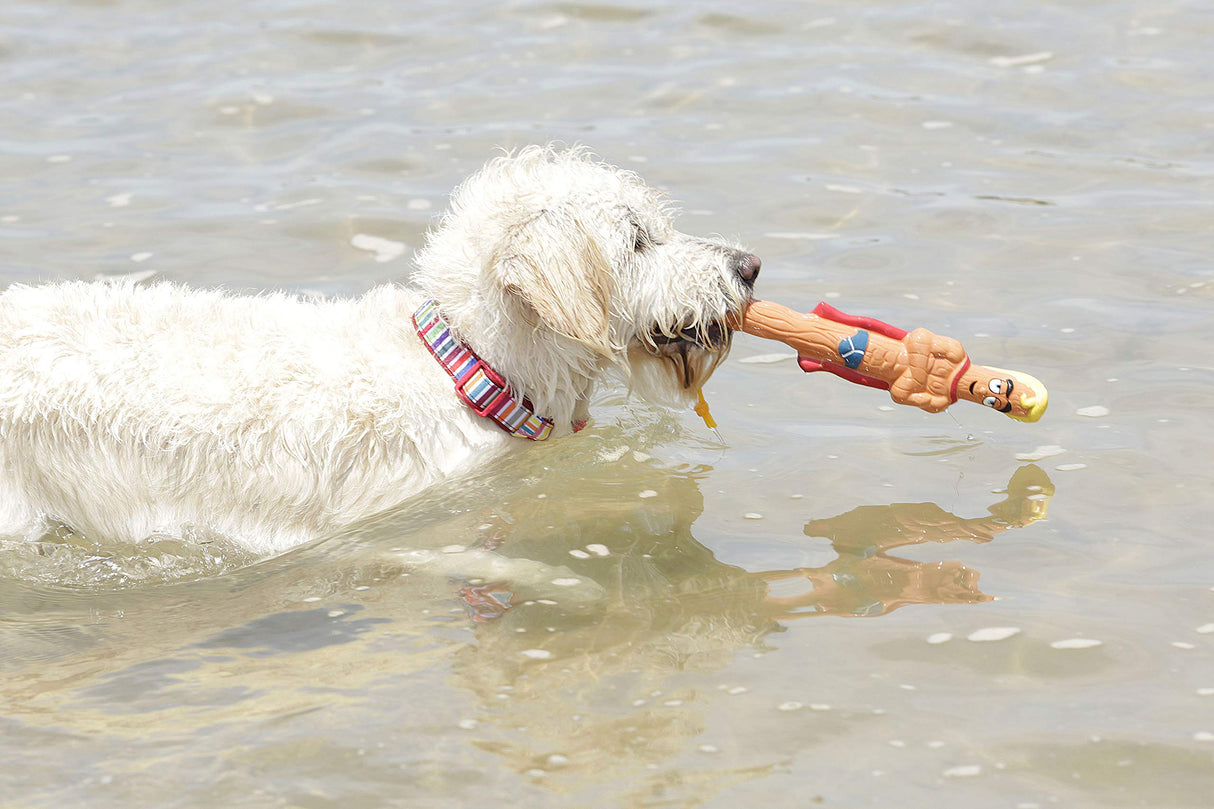 DOOG - The Supersticks "Captain Fantastic" Fetch Toys Safer Than Real Sticks, Splinter Free, Glow-In-The-Dark Eyes, Floats, Easy to Clean