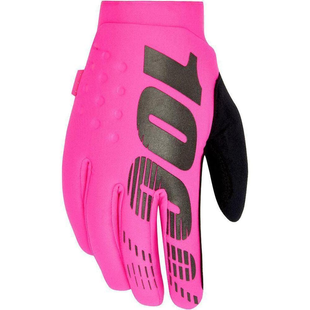 100% 10016-493-13 Brisker Moto/MTB Gloves -SIZE: XLarge, Neon Pink