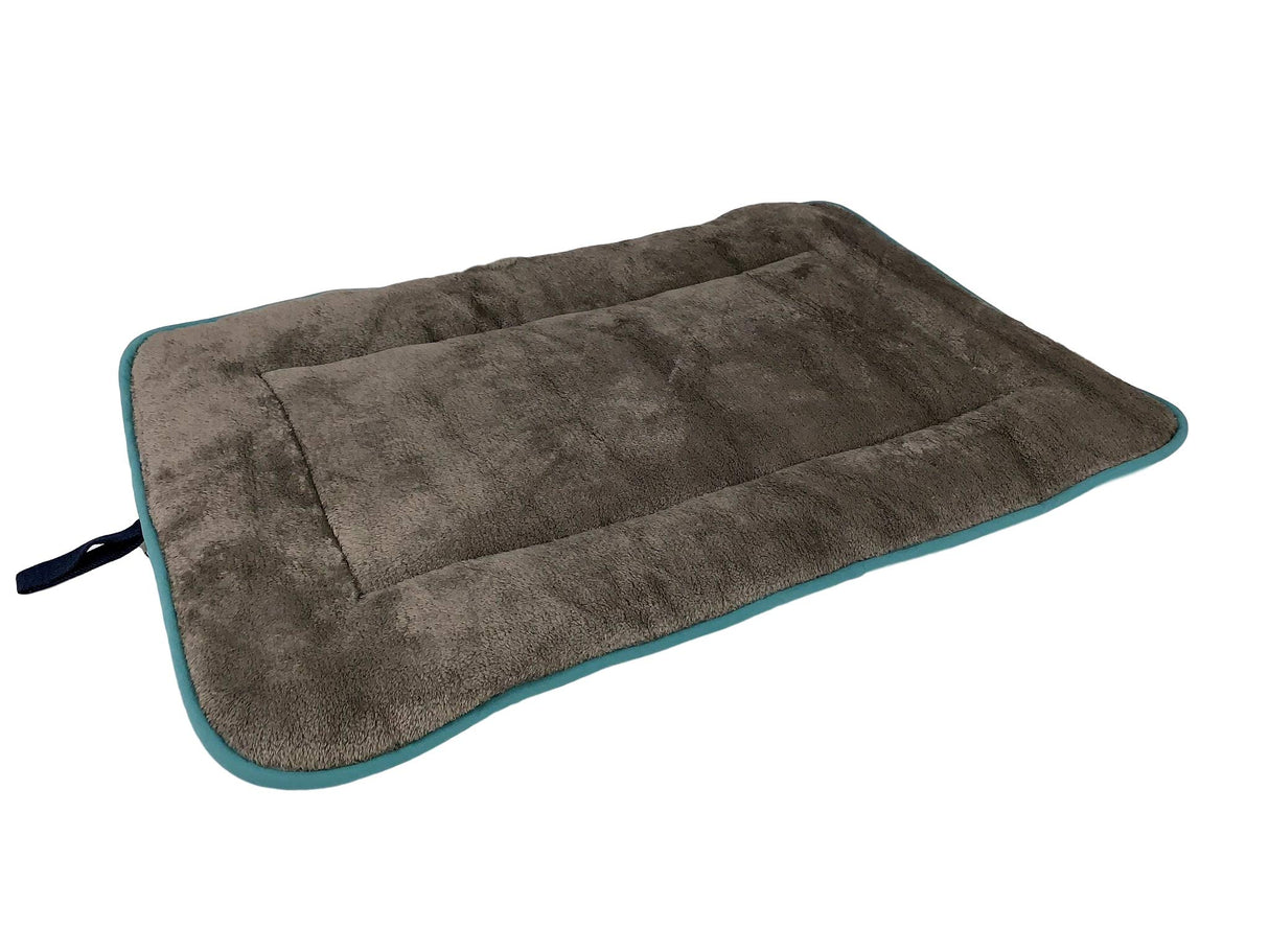 Dog Gone Smart (DGSSC190165) Chenille Dog Sleeper Cushion - Blue w/Green Trim, 19"X24" Small