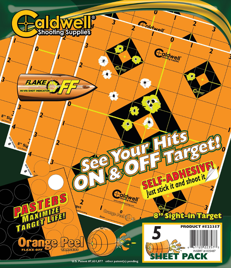 Caldwell 1166102 Gen 2 Orange Peel Op 8" Sight-In Targets, 5 Sheets