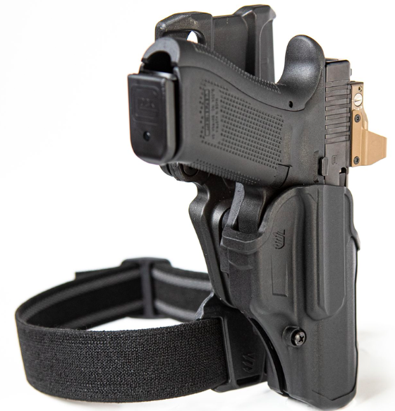 BLACKHAWK! 411200BKR T-Series L2C Overt Leg Strap Gun Holster Kit (Ambidextrous) -Black