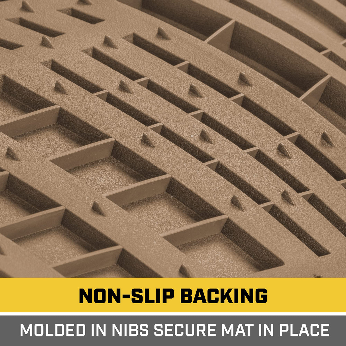 BDK Auto CAMT-1004-BG: 4pcs CAT Short Trim Floor Mats -Beige