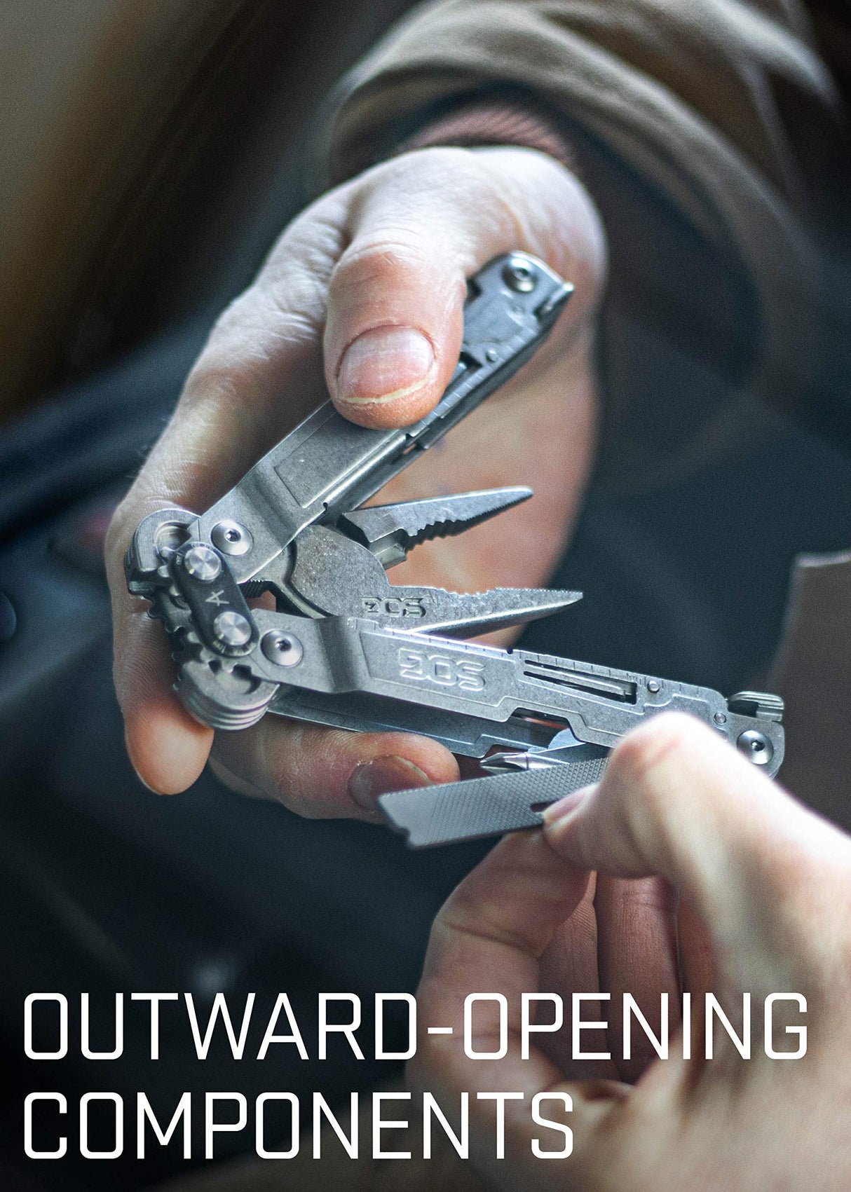 SOG SOG-PA1001-CP PowerAccess Lightweight EDC Multi-Utility Tool Pliers with 18 Tools & 2.4" Folding Knife -One-Handed Open