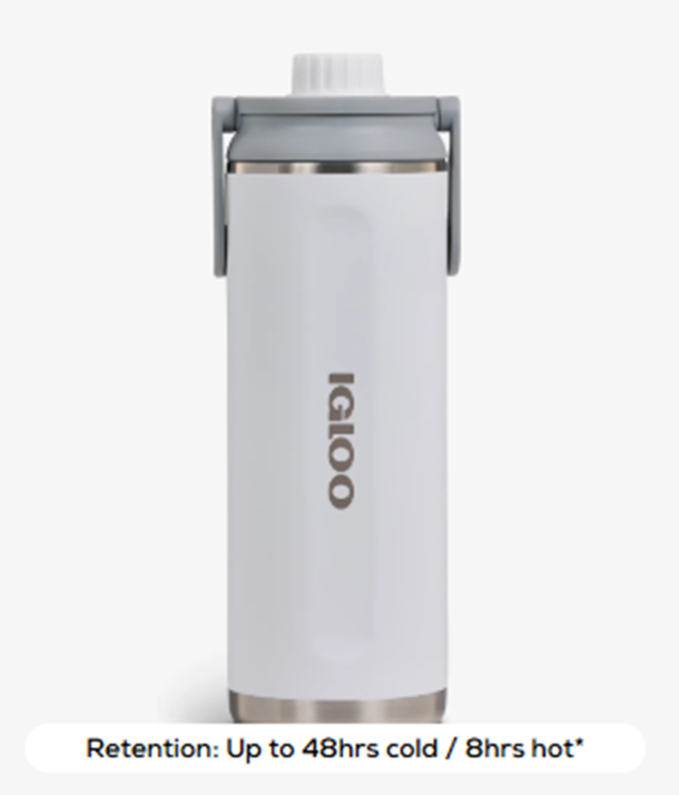 Igloo 00071379 46oz Stainless Steel CHUG Bottle, White