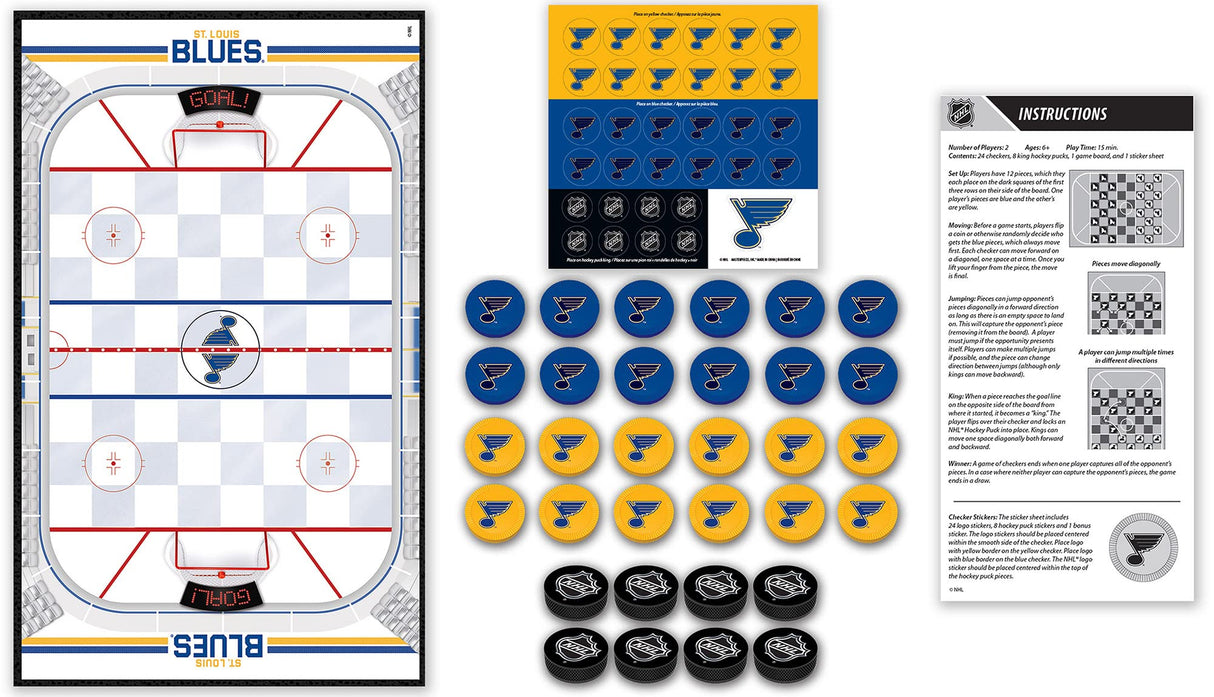 Masterpieces SLB3030: St. Louis Blues Checkers Game Board