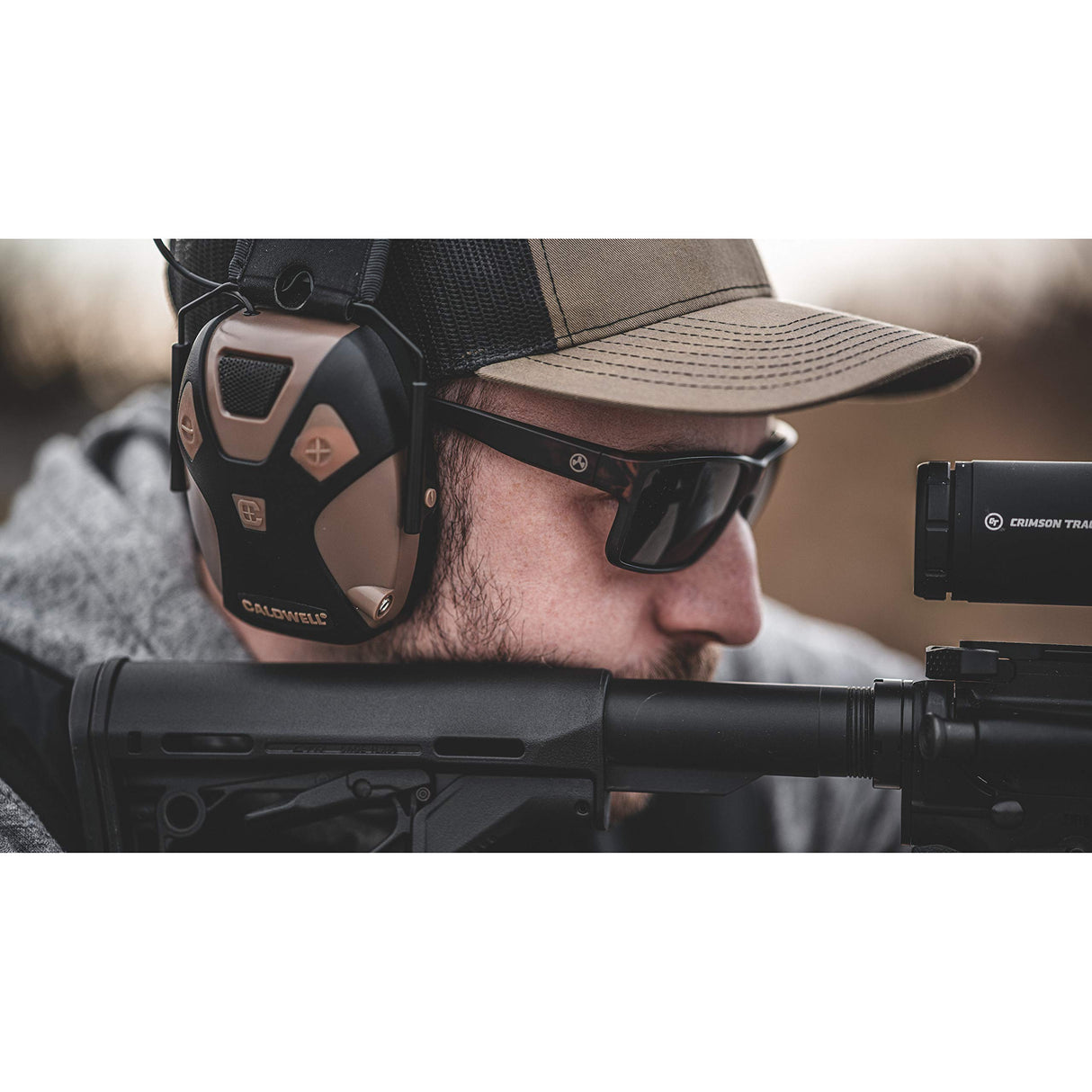 Caldwell 1099603 E-MAX Pro-Series New Generation Earmuff - FDE Brown & Black 23NRR New 2020