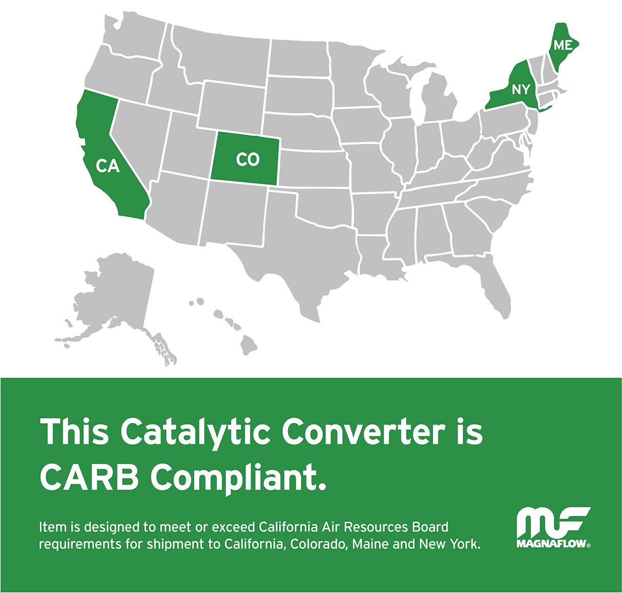 MagnaFlow Catalytic Converter 337005: 2.25"/2.25" Inlet/Outlet, California Grade, Universal Fit (CARB Compliant)