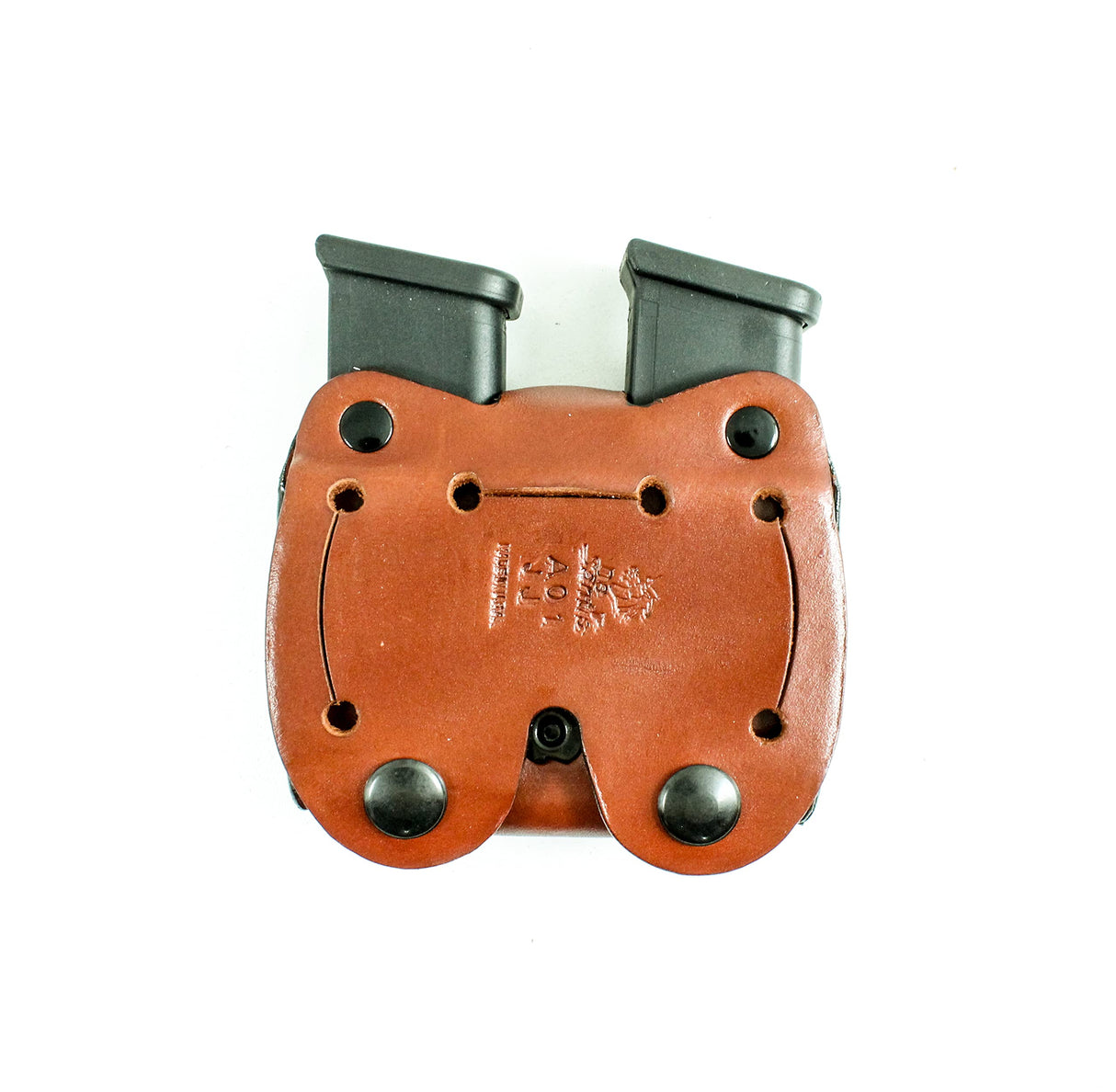 DeSantis Double Magazine Leather Pouch, Black, FITS: Most Single Stack 9MM/40CAL