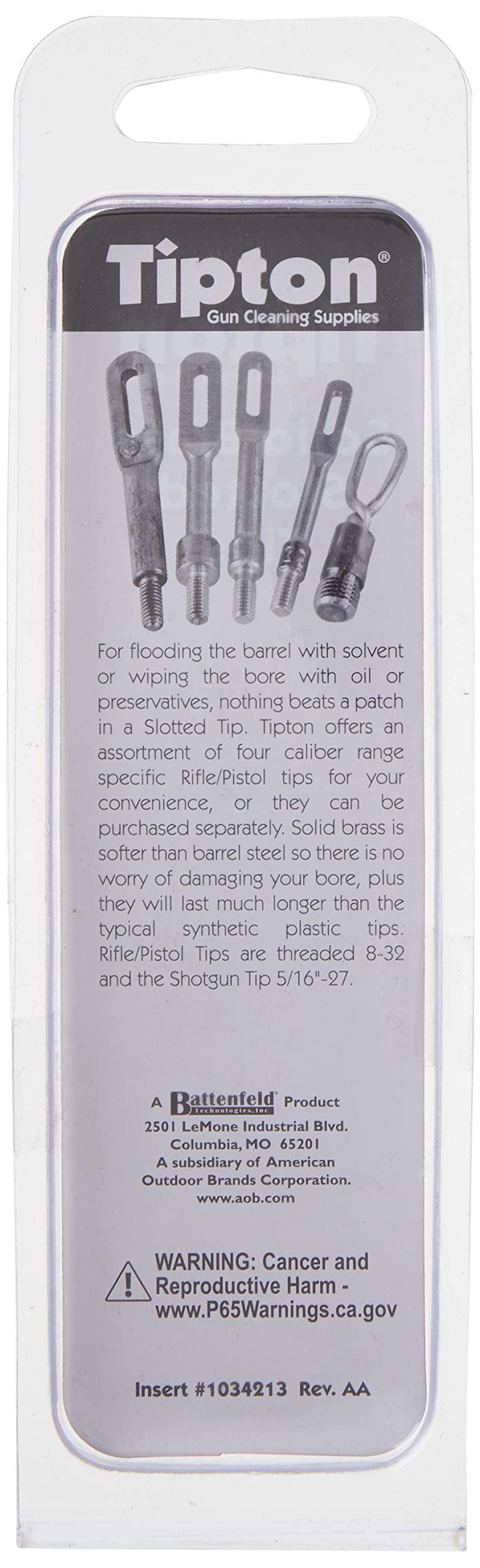 Tipton 339005 Universal Shotgun Solid Brass Slotted Tip Jag