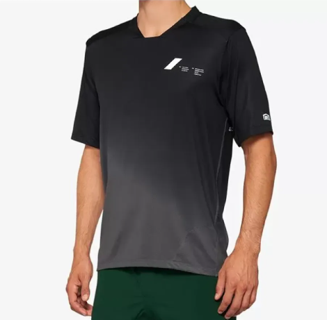 100% 40011-00003: Celium Jersey - Black/Charcoal, XLarge