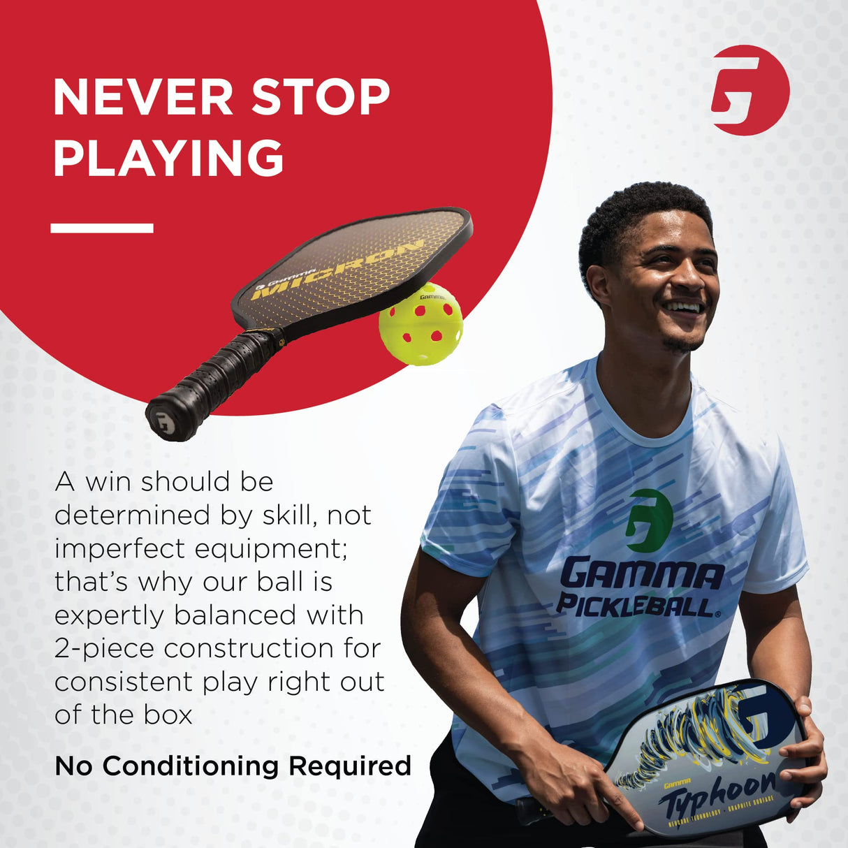 Gamma CGIP610 Photon Indoor Pickleball 6Pk