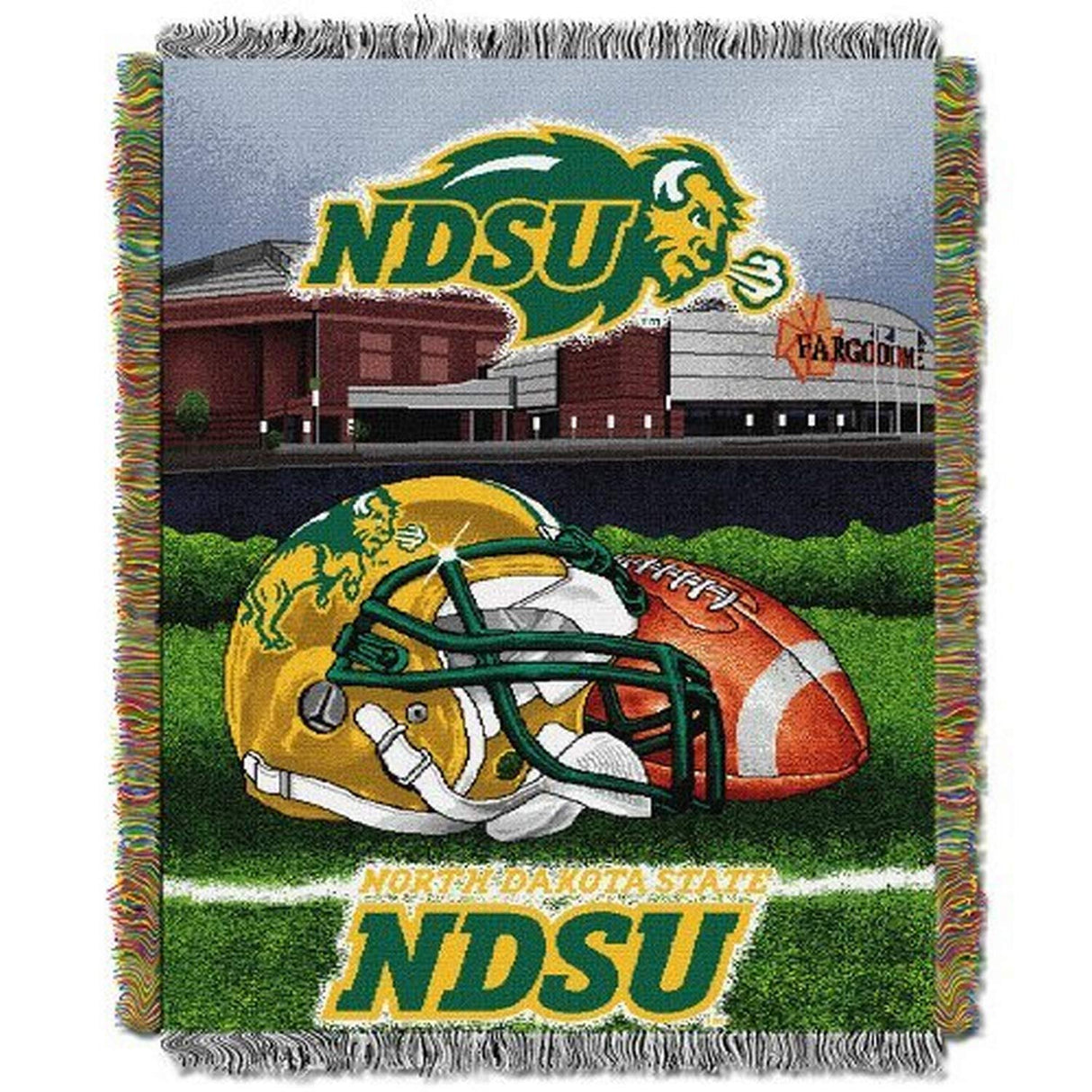 Northwest COL 051 State HFA North Dakota Fighting Sioux NCAA Woven Tapestry Throw (Home Field Advantage) (48"x60")