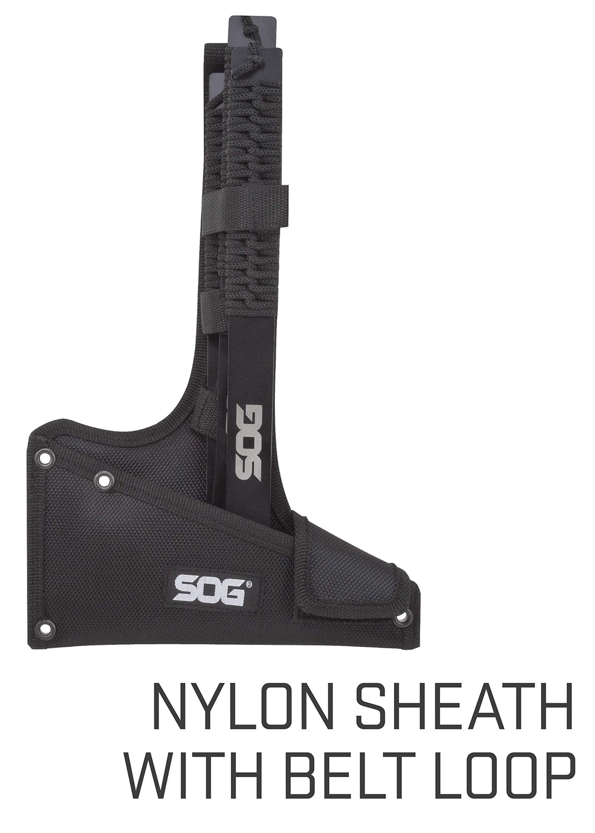 SOG Specialty Knives TH1001-CP One Piece Steel Throwing Hawk Axes w/Nylon Sheath Carrying Case (3 Pack)