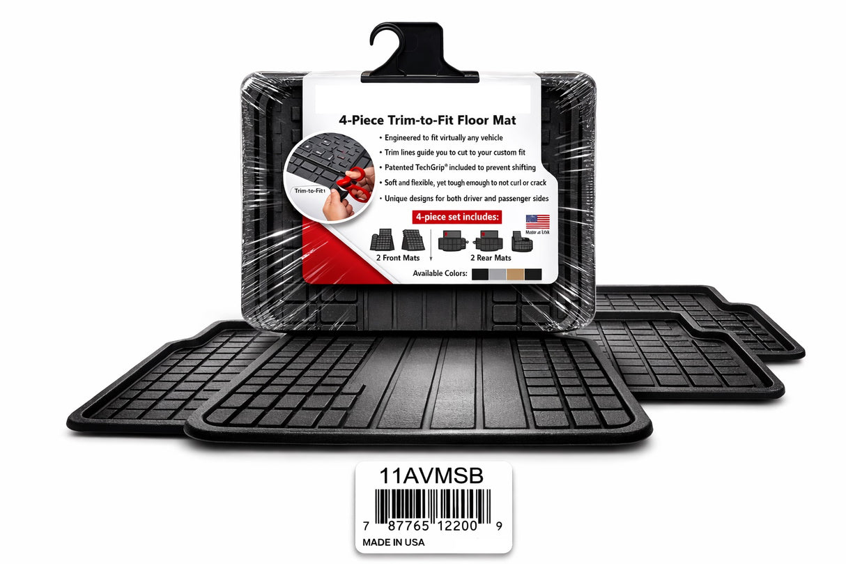 Weathertech 11AVMSB: Front & Rear All-Vehicle Mats -Universal Fit -Black