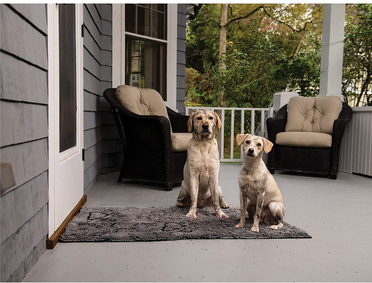 Dog Gone Smart Dirty Dog Microfiber Paw Doormat - Super Absorbent Dog Mat Keeps Paws & Floors Clean - Machine Washable Pet Door Rugs with Non-Slip Backing