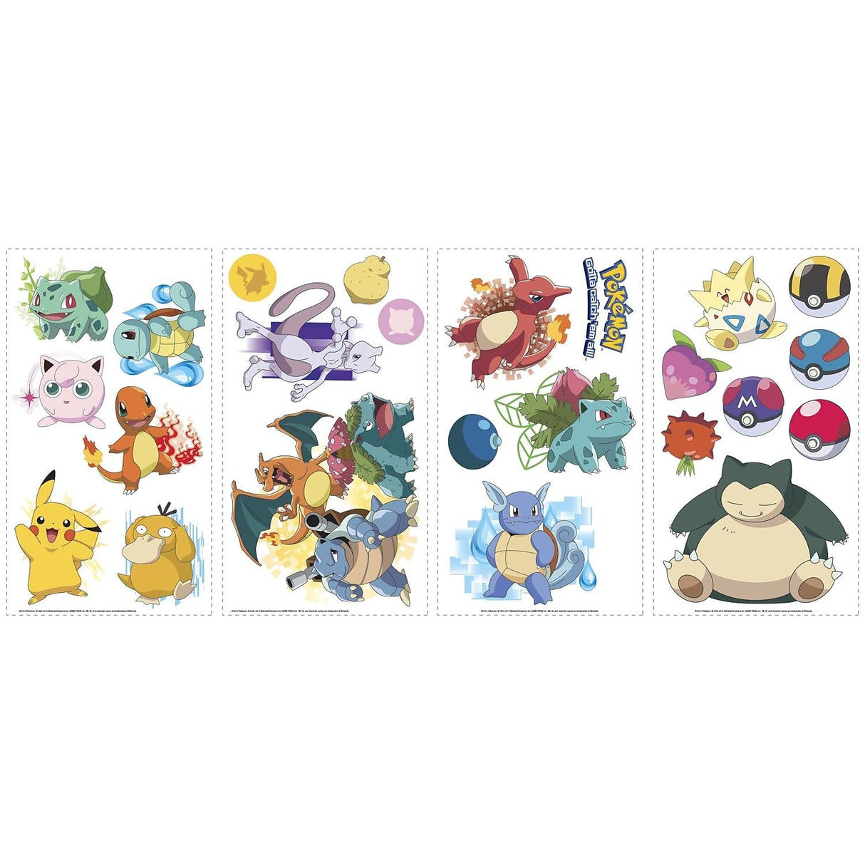 RoomMates RMK2535SCS: Iconic Pokemon Wall Decals -4 Sheets