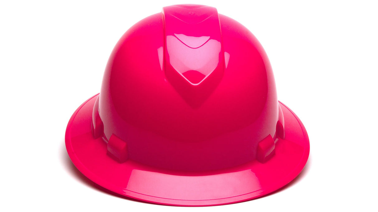 Pyramex Safety Products - Hi Vis Pink Ridgeline Full Brim 4 Pt Ratchet Suspension