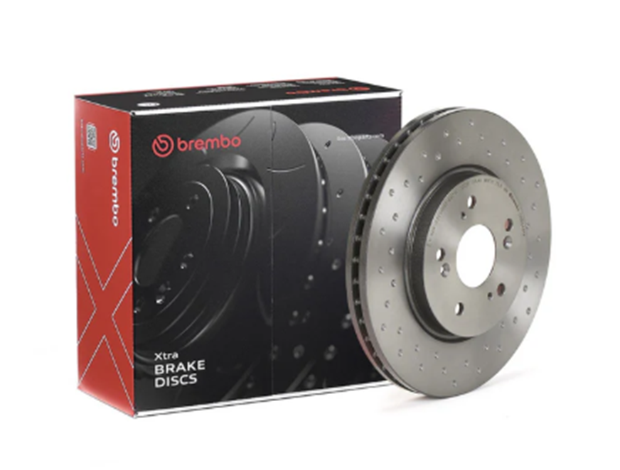 Brembo 09.B648.1X: XTRA Drilled Front Disc Brake Rotor (FITS: 07-09 Acura RDX / 08 & 12 Honda CR-V)
