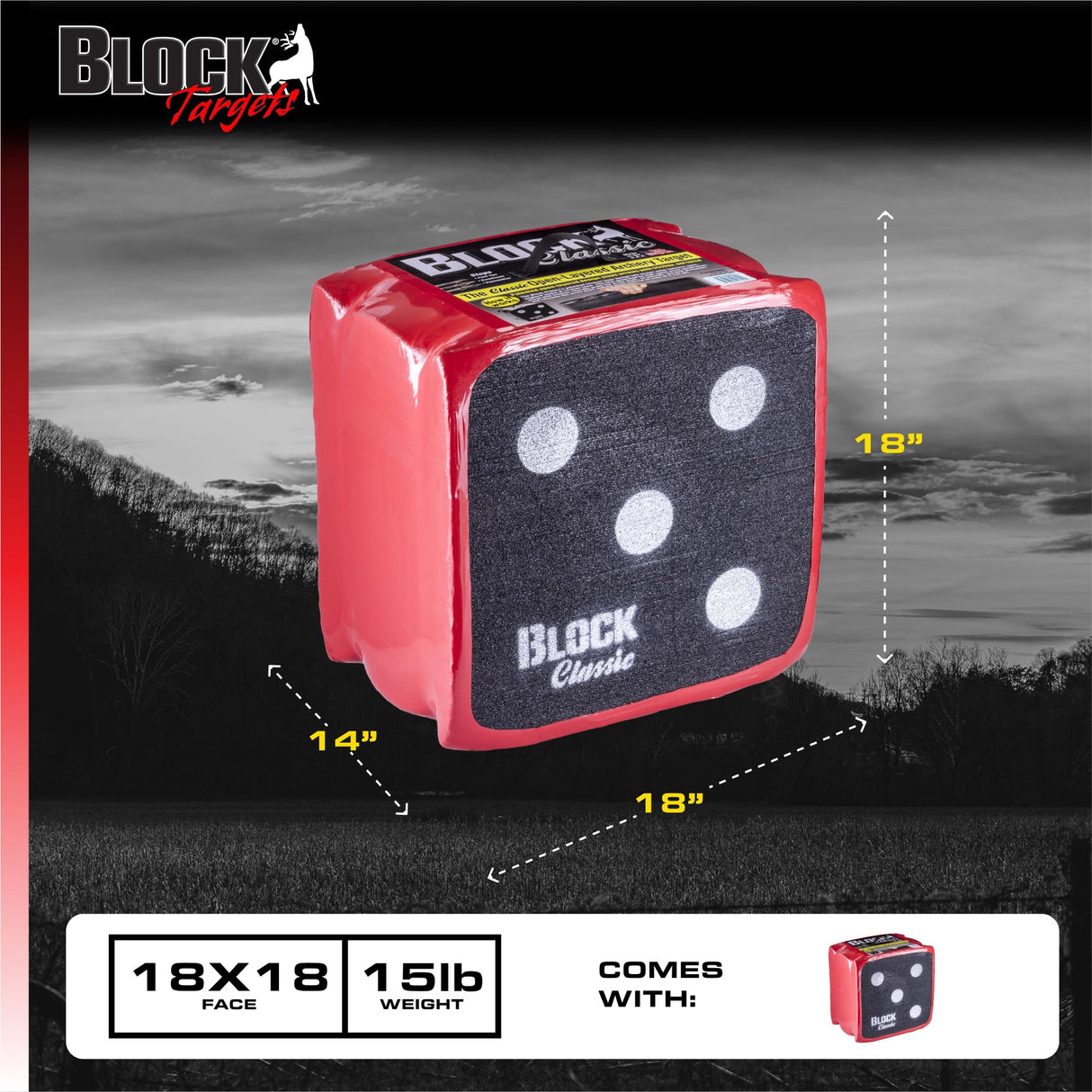 Block Targets B51100 Classic 18 18"x13.5"x18"