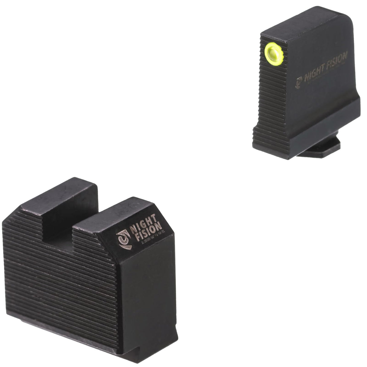 Night Fision GLK-005-465-488-YGZX Optics Ready Stealth Night Sight Set for Glock 48 w/ RMRcc - Yellow Front Ring, Blank Rear Sight