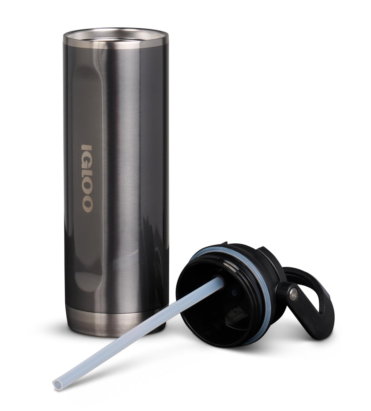 Igloo 00071085 20 Oz Stainless Steel Sport Sipper Bottle (Carbonite.Sstl )