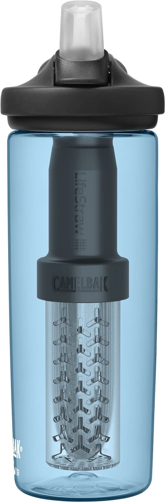 Camelbak 2553401060 Eddy + filtered by LifeStraw 20oz Water Bottle w/Tritan Renew, True Blue