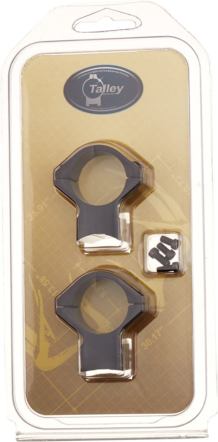 Talley 930734 1" Low Weatherby Vanguard Scope Mounts -Black Anodized