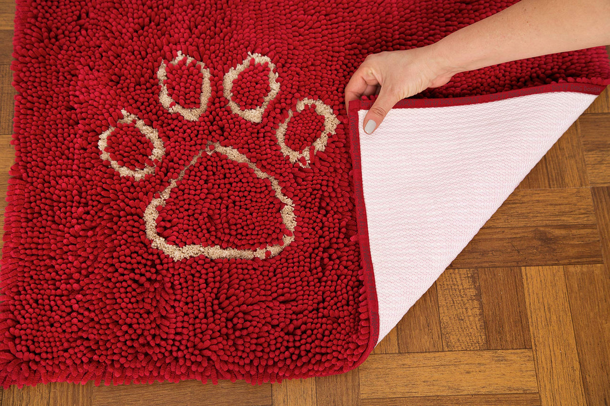 Dog Gone Smart Dirty Dog Microfiber Paw Doormat - Super Absorbent Dog Mat Keeps Paws & Floors Clean - Machine Washable Pet Door Rugs with Non-Slip Backing