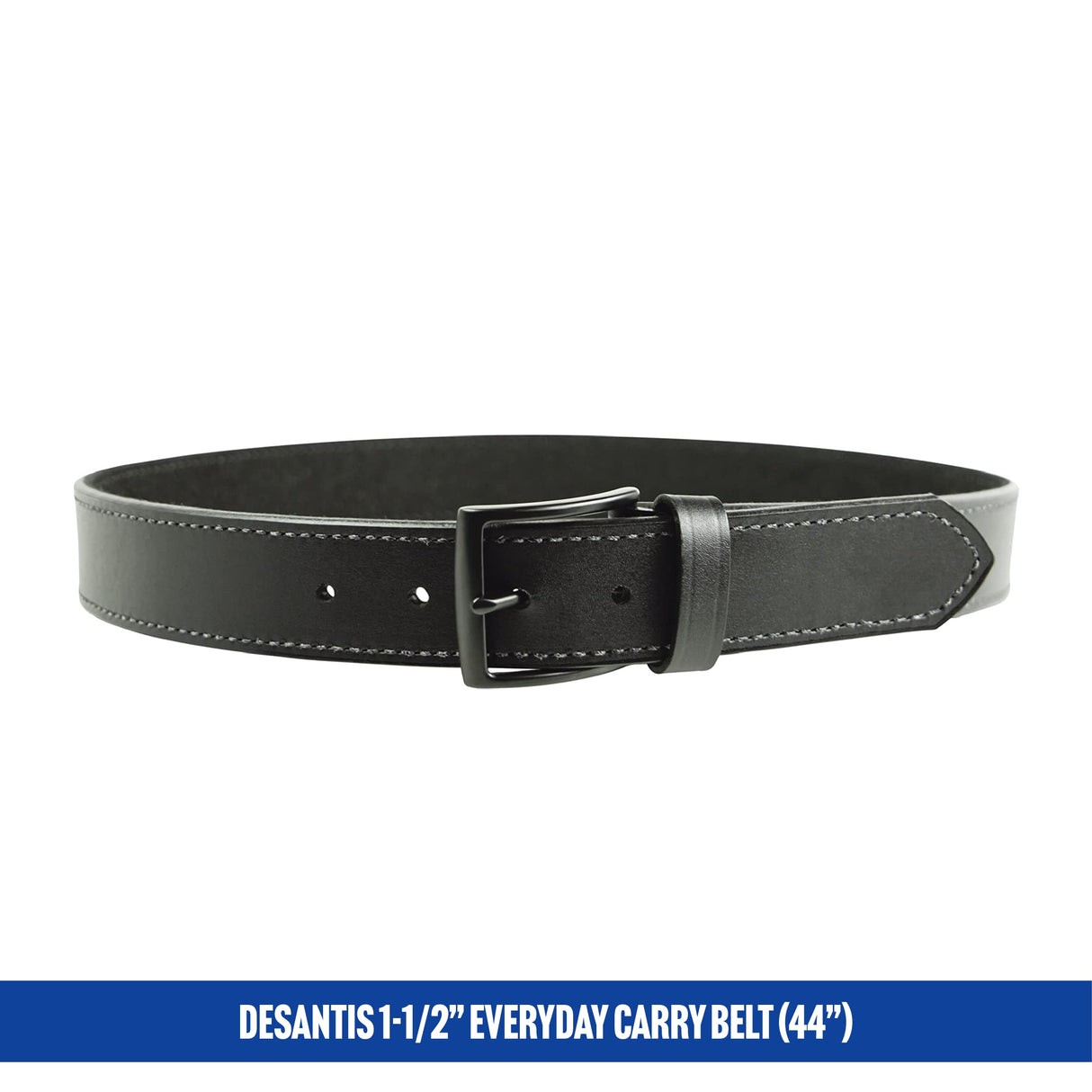 DeSantis E25BJ44Z3 1 1/2” Everyday Carry Belt (EDC), Powder Coated Buckle Closure -Black, 44”