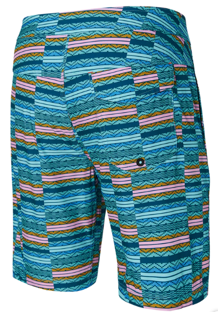 SAXX SXSW02L-ASF-30 Betawave 2N1 Boardie 9" SIZE: 30, Asher Stripe-Sea Foam