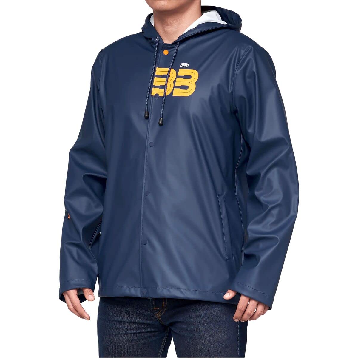 100% BB-39504-015-13: BB33 Mala Jacket with Hood -Navy Blue, XLarge