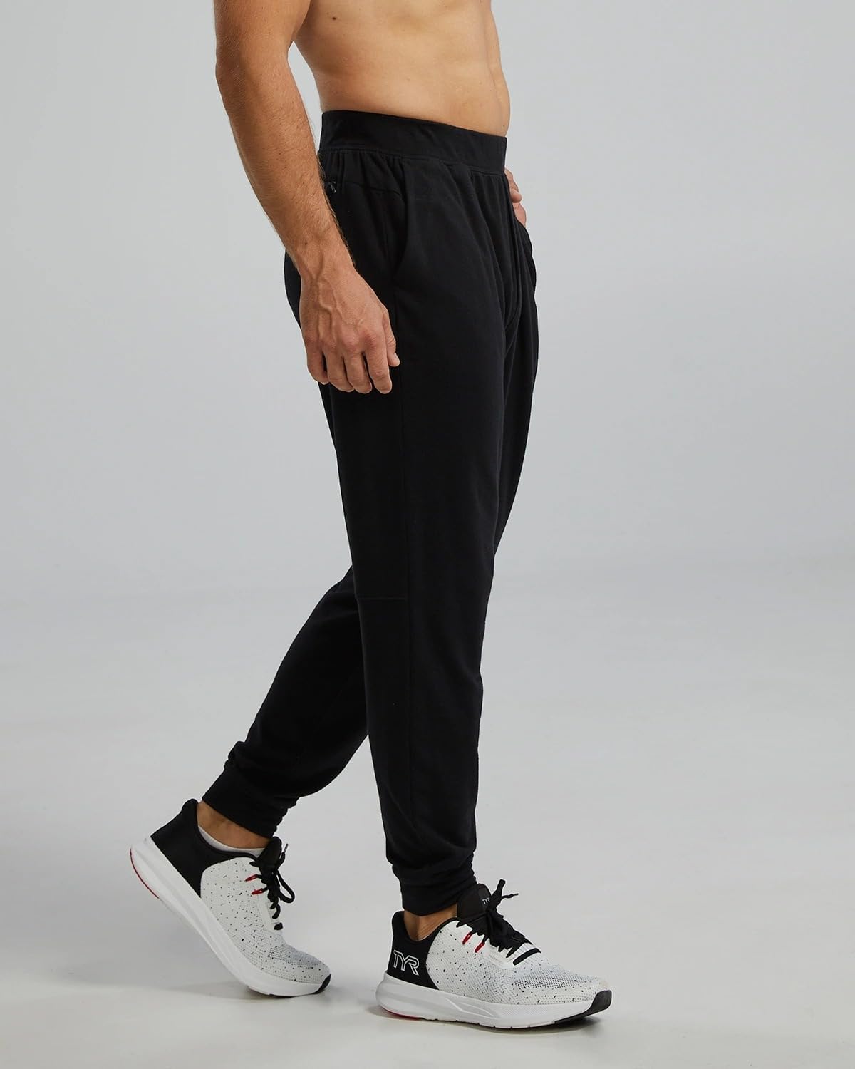 TYR B440191XL Men's Ultrasoft Midweight Terry A.M. Joggers -SIZE: XLarge, Black