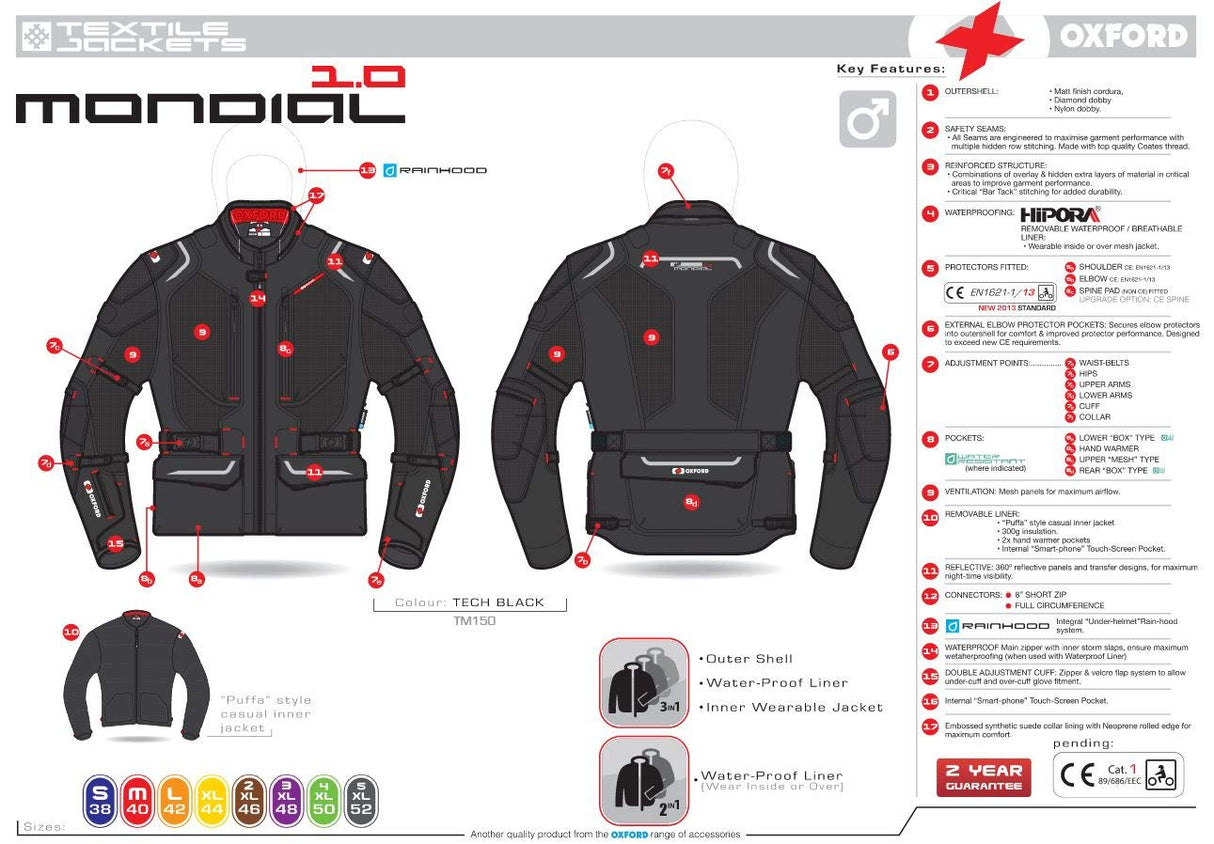 Oxford - Mondial Advanced Riding Jacket