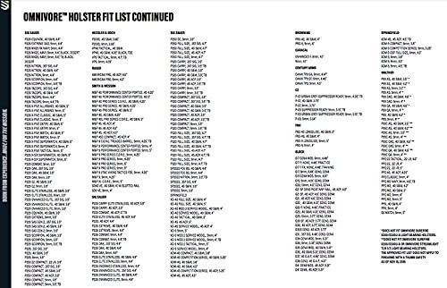 BlackHawk! 419001BBL Omnivore MultiFit Holster (Left Hand) -Black