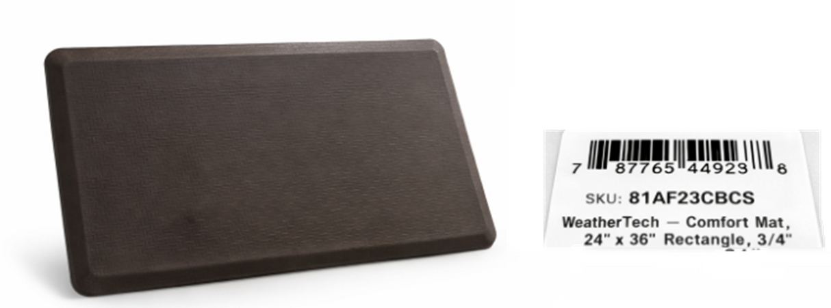 WeatherTech 81AF23CBCS: 24" x 36" Comfort Mat, Cocoa -Carbon Fiber Texture