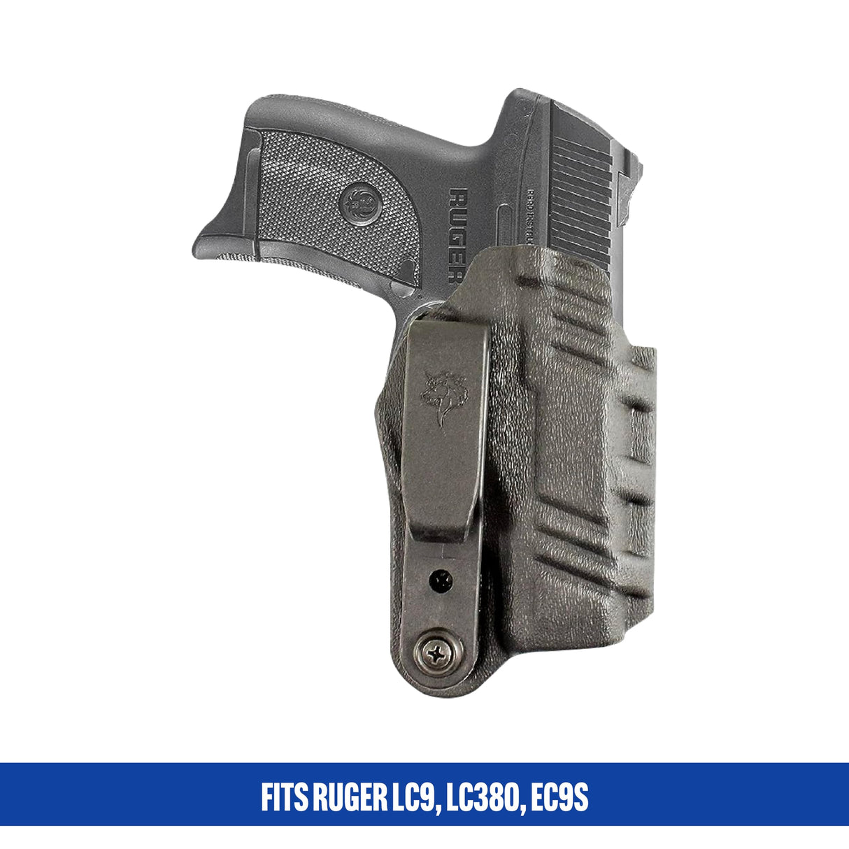 DeSantis 137KJV5Z0 Slim-Tuk Inside The Waistband Holster, Tuck-Able 360 C-Clip (Ambidextrous) -Black (FITS: Ruger LC9, LC380, EC9S)