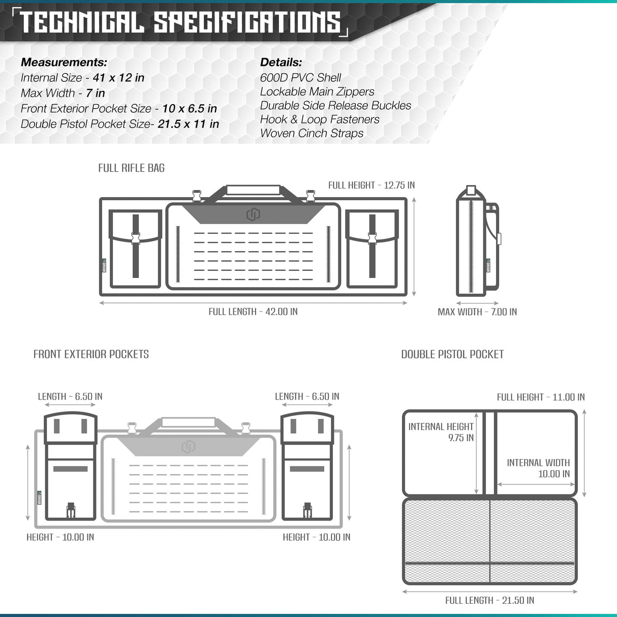 Savior Equipment RB-5512DG-VER2-TN Urban Warfare Double Rifle Bag Gun - Suitable for Rifle Shotgun, w/ Backpack Strap,Tan,55" Long