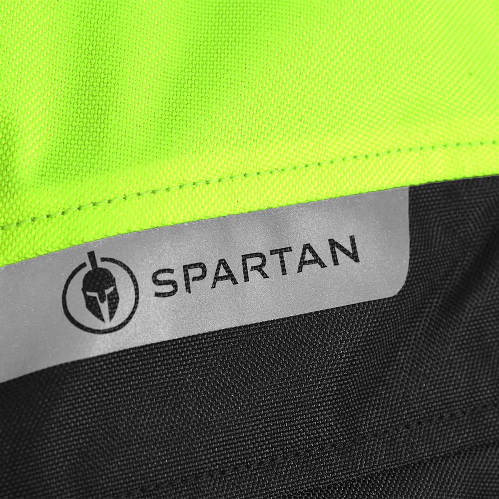 Oxford Products - Spartan WP MS Men's Short Motorcycle Riding Jacket (Choose From: Small - 3XL) -Black & Black/Fluorescent
