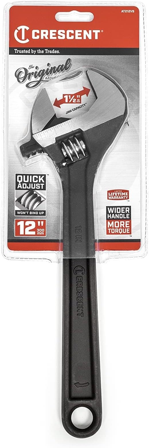 Crescent AT212VS: 12" Black Oxide Finish Adjustable Wrench