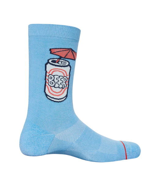 SAXX SXCR102-MTS-L Whole Package Crew Socks -SIZE: Large, Made In The Shade- Blue