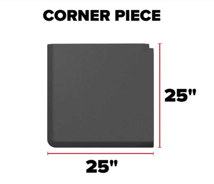WeatherTech 8ACONC1BWB: 25" x 25" Comfort Mat Connect -Corner Mat, Black -Woven Texture
