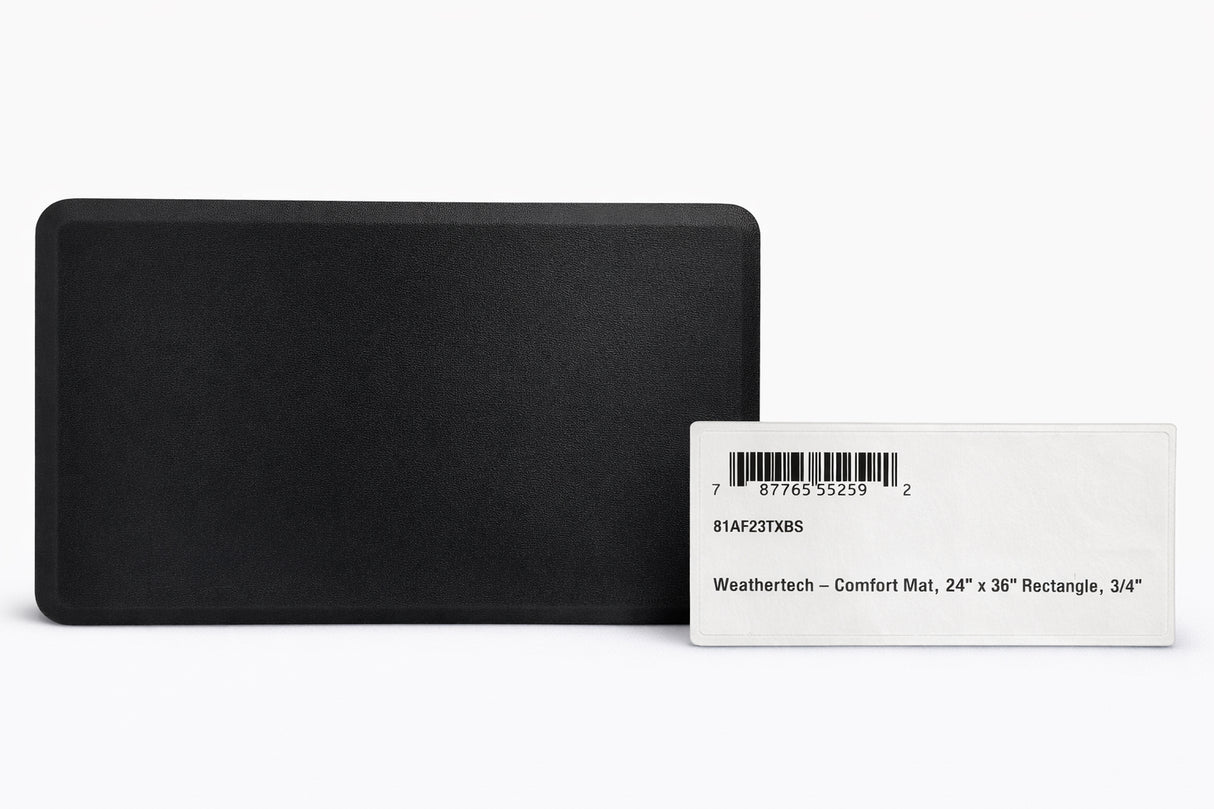 Weathertech 81AF23TXBS: 36" x 24" Comfort Mat, Black -Stone Textured