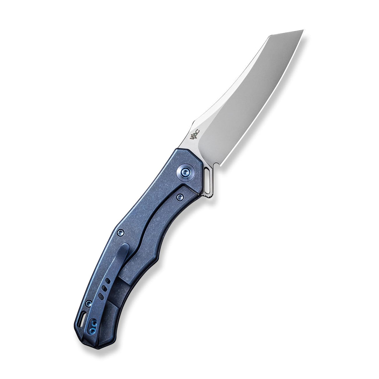 Kyle Lamb WE22010G-4 Blue Titanium Handle With Blue Diamond Pattern On Presentation Handle